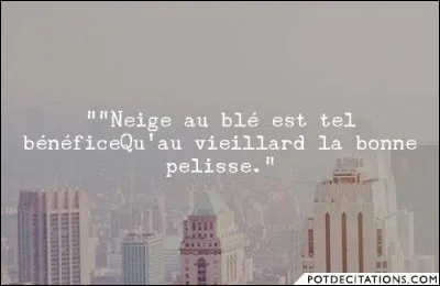 Froid et neige en décembre ...