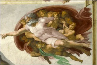 Que représente la drapé rouge entourant Dieu selon Meshberger ?