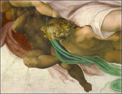 Que représente également selon lui ce petit drapé vert ?