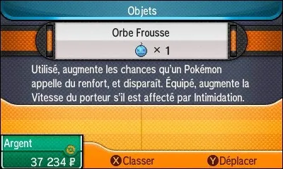 Quel Pokémon ne peut apparaître que grâce à l'utilisation d'une orbe frousse lors d'un combat ?