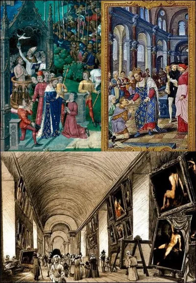 Retournons au Louvre !
A l'entresol et à l'étage de la Grande Galerie du Louvre, il y a eu de nombreuses activités plus ou moins connues, bizarres, traditionnelles s'y sont déroulées. Par exemple, le dauphin Louis XIII y fit courir un chameau ! Henri IV installera des artistes et des artisans
Quelles autres activités aurions-nous pu voir ?