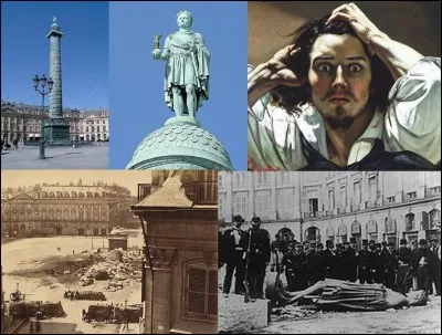 Allons admirer la colonne Vendôme !
En haut de cette colonne on peut voir Napoléon 1e en habit romain. Elle commémore la victoire française lors de la bataille d'Austerlitz (2 décembre 1805). En 1871, elle fut abattue par les insurgés de la Commune sous l'instigation d'un artiste.
Qui est cet artiste ?