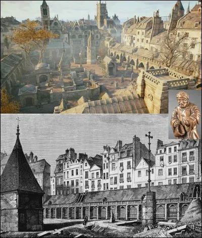 Allons au « square des innocents » ! C'est le lieu où se trouvait le « cimetière des innocents » dont les corps furent transférés dans les catacombes. Lors de l'existence de ce cimetière, beaucoup de choses se passaient dans son enceinte.
A vous de trouver la proposition fausse !