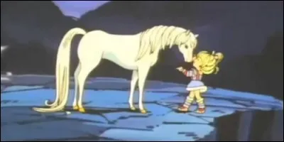 Dans "Blondine au pays de l'Arc-en-ciel", comment s'appelle son cheval ?