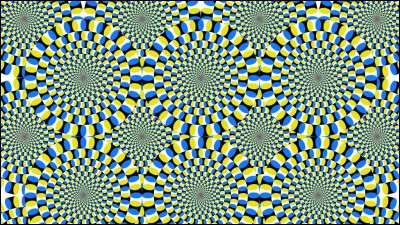 Pour vous mettre dans un état d'esprit favorable suivez des yeux les cercles composant une illusion d'optique conçue par un célèbre japonais. Quel est le nom de l'illusion ?