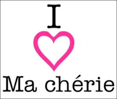 Lequel de ces mots n'est pas un synonyme de "chérie" ?
