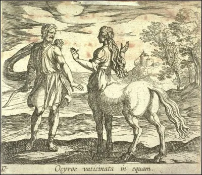 Dans la mythologie grecque, Ocyrhoé est la fille du centaure Chiron et de Chariclo. Elle est changée en jument par la « colère divine », en punition de son indiscrétion. Mais qu'entend-on par « Centaure » ?