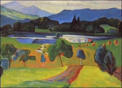 Qui a peint "lac de montagne" ?