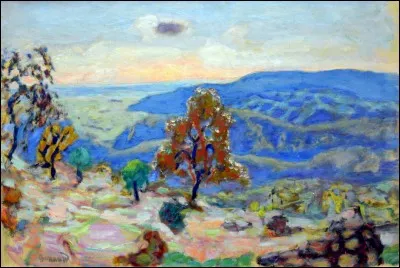 Qui est le peintre de ce "paysage de montagnes" ?
