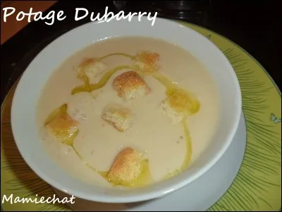 Un potage Dubarry est un potage à base de :