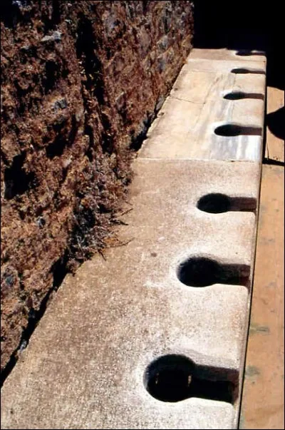 Si la cité d'Éphèse est célèbre pour son théâtre, dans sa rue des Courettes menant au temple côtoyaient thermes chauffés, latrines publiques, sanctuaire au dieu Priape et... (Complétez !)