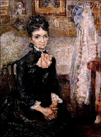 Qui a représenté cette "femme près d'un berceau" ?
