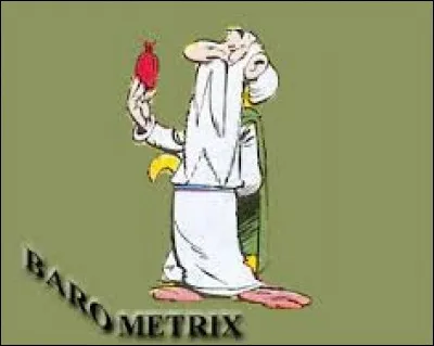 Inventeur du système permettant de réduire les potages et les marmites en poudre, le druide Barométrix apparaît dans l'album ...