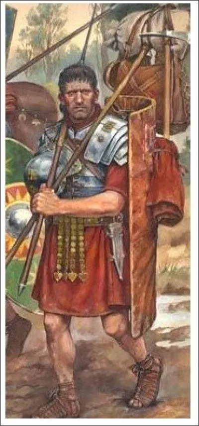 Un légionnaire parcourait de 25 km à 30 km par jour, cependant en cas de marches forcées cela pouvait :