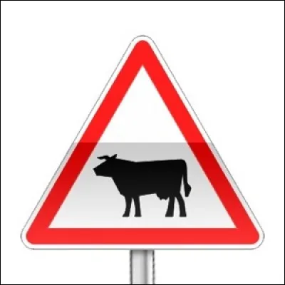 Quels animaux semblent fr&eacute;quemment passer sur votre route, d'apr&egrave;s ce panneau ?