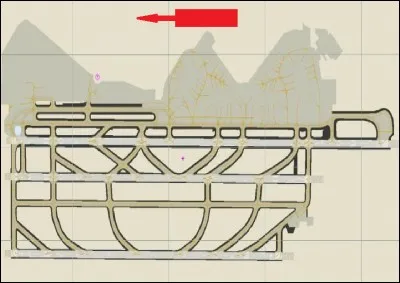 En quelle étape de l'approche de la piste 09L est cet appareil? (rectangle rouge. Le cap est une flèche. Le nord est la position de l'appareil par rapport à l'aéroport)