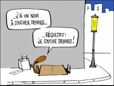 Savez-vous d'où provient l'expression "Un nom à coucher dehors" ?