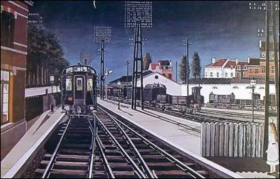 Qui est le peintre de "Trains du soir" ?