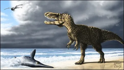 Voici d'autres dinosaures qui faisaient régner la terreur comme le torvosaure, dont le nom signifie...