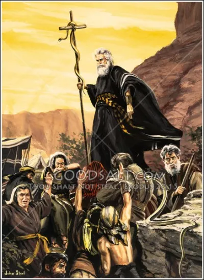 Quel prophète hébreu fabriqua un serpent d'airain pour protéger son peuple des terribles morsures de serpents ?