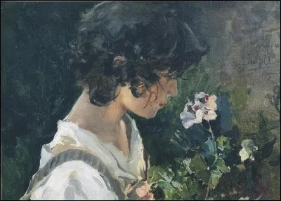 Qui a peint "Fille italienne avec fleurs" ?