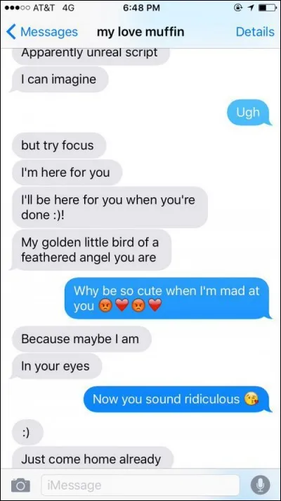 Quand il (elle) correspond par message tu...