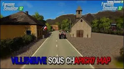 Avec cette image aux allures de jeu vidéo nous avons une vue de Villeneuve-sous-Charigny. Village de Côte-d'Or, il se trouve dans la nouvelle région ...