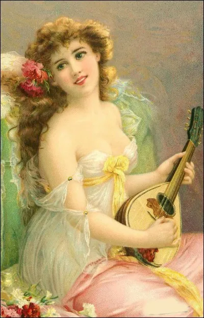 Qui a réalisé la toile de cette fille à la mandoline ?