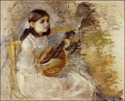 Qui a peint cette "jeune fille jouant de la mandoline" ?