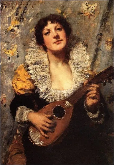 Qui a représenté "La joueuse de mandoline" ?