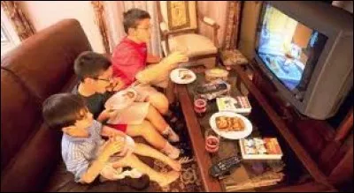 La télévision pendant les repas :