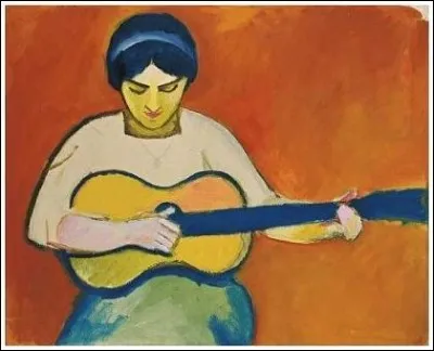 Qui a peint "Femme à la guitare" ?