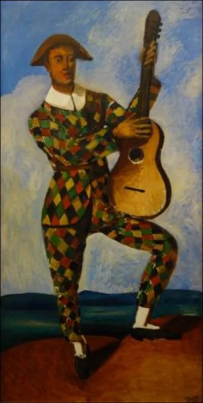 Qui a représenté "Arlequin à la guitare" ?