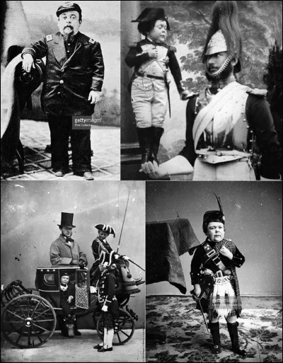 Allons au « 2 boulevard des Capucines » ! C'est le lieu où se trouvait le « théâtre du vaudeville ».
Il se nommait Charles Sherwood Stratton et se louait 200 francs pour que les « grands » de l'époque puissent le voir. Lui et, surtout, un héros imaginaire de la littérature anglaise resteront dans l'histoire en caractérisant les gens subissant le même handicap.
Quel était son pseudonyme ?