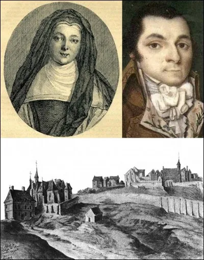 Allons à l'angle de la « rue d'Aboukir » et de la « rue Saint-Philippe » !
Ce lieu était la résidence de l'accusateur public du Tribunal révolutionnaire. Ce « pourvoyeur de la guillotine » fit condamner à mort et guillotiner une personne handicapée pour avoir conspiré « sourdement et aveuglément » !
Qui sont ces deux personnages ?
