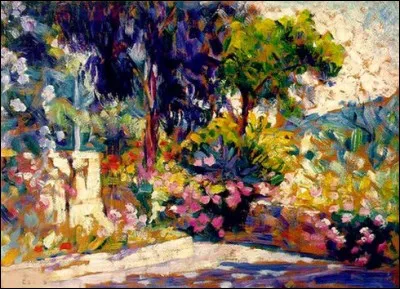 Quel artiste a représenté "La terrasse fleurie" ?