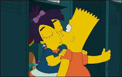 Qui Bart embrasse-t-il lors 15e épisode de la saison 21 "Baiser volé" ?