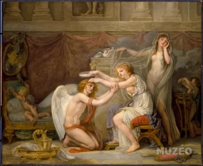 A qui doit-on la toile "Psyché couronnant l'amour" ?