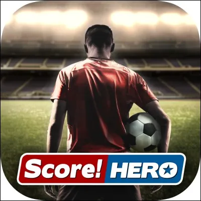 De quelle couleur est le trait que tu traces pour la trajectoire du ballon sur ''Score! Hero'' ?