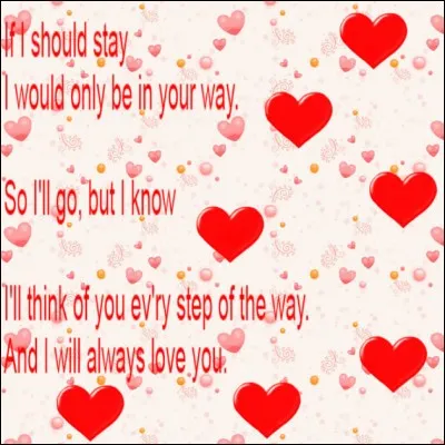 Quel est le titre de celle-ci, chant&eacute;e par Whitney Houston ?