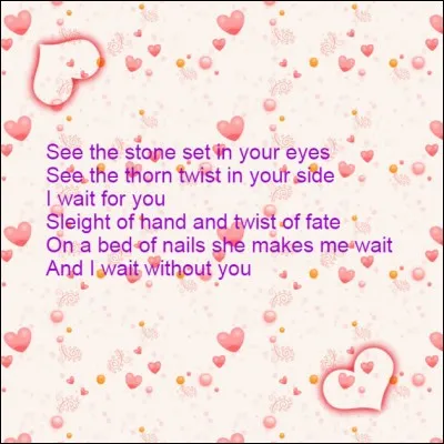 Quel est le titre de cette chanson ?