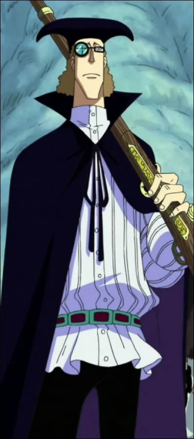 Il fait partie de l'équipage d'un empereur, propose à Luffy de manger une pomme à Mock Town, et est tout le temps malade. De qui s'agit-il ?