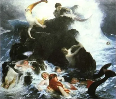 Qui a peint "Sirènes jouant" ?