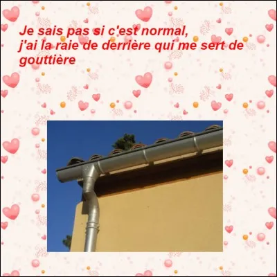 Où trouve-t-on généralement la gouttière (pas dentaire) ?