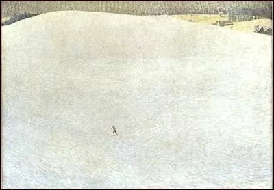 De quel peintre suisse est ce tableau représentant un skieur ?