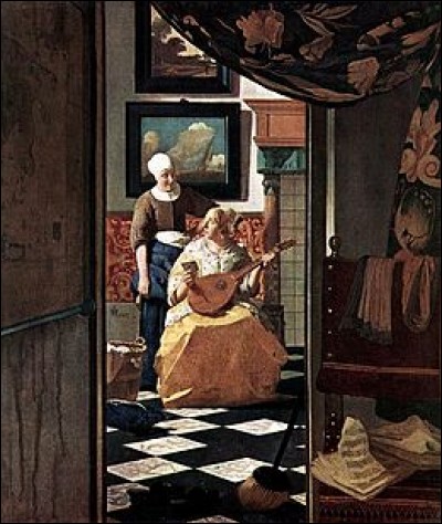 "La Lettre d'amour" est une peinture de Johannes Vermeer.