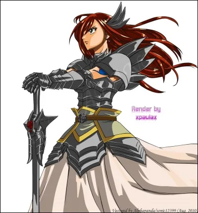 Contre qui Erza porte-t-elle l'armure du vent ?