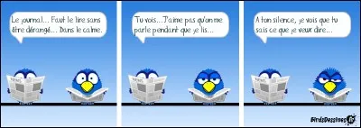 On ne peut pas lire le journal lorsqu'on est sur/dans...