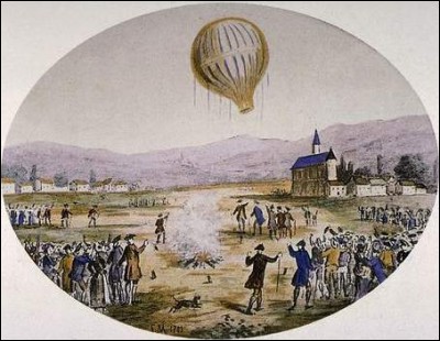 Où eut lieu le premier vol du ballon des frères Montgolfier ?