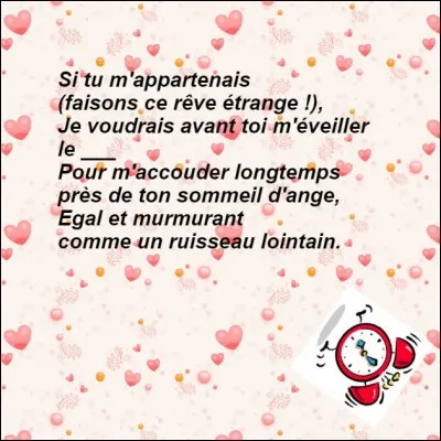 Complétez le mot manquant à l'aide de l'indice de l'image.